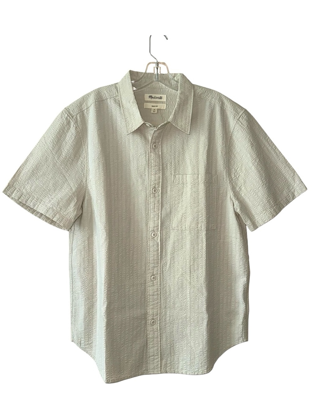 Madewell Seersucker Easy Fit Short-Sleeve Shirt - Picture 6 of 6